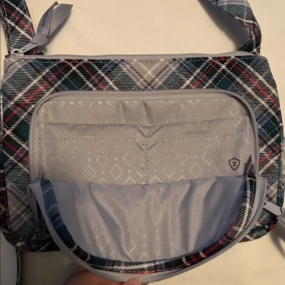 Vera Bradley snowy plaid crossbody bag - Picture 3 of 8